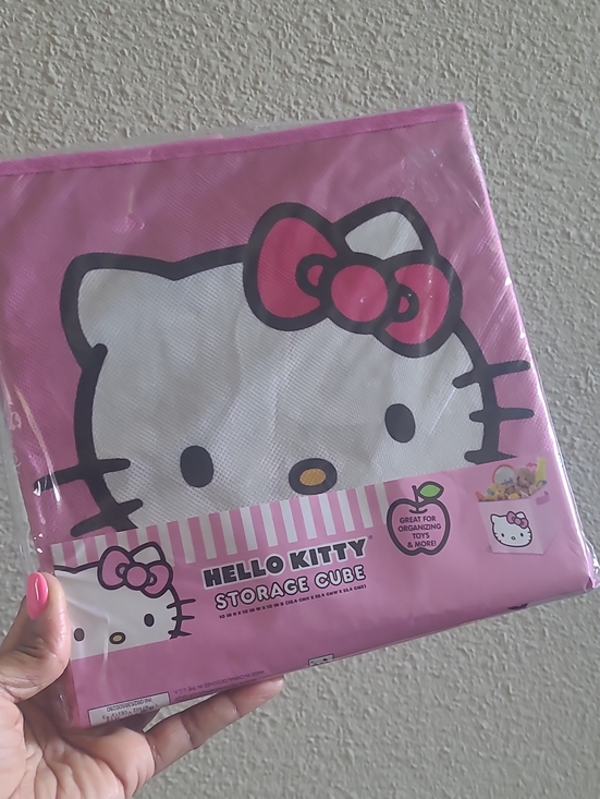 Hello Kitty Other - Hello Kitty Pink and White Foldable Storage Cube - 10x10x10